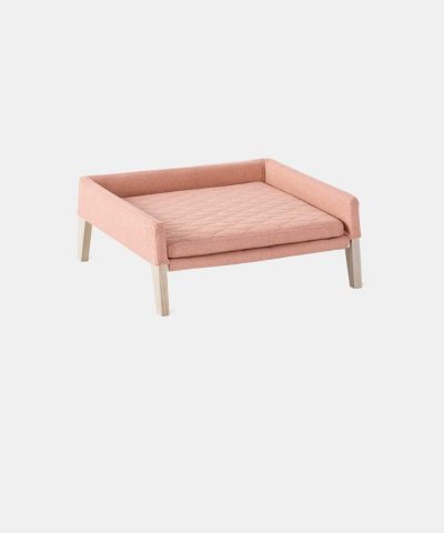 Katzenbett Holz rosa