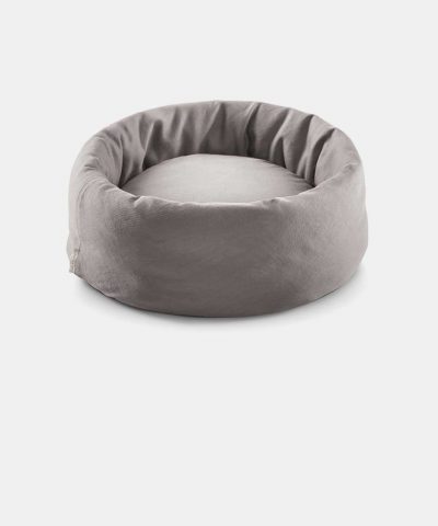 Feder Katzenkörbchen steingrau