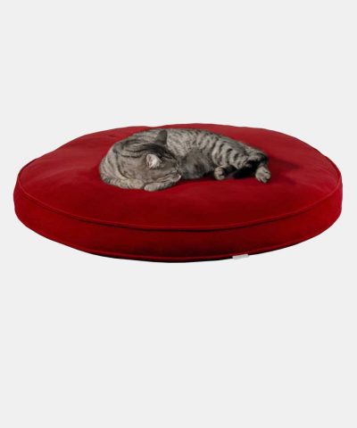 Katzenkissen Baumwolle rot