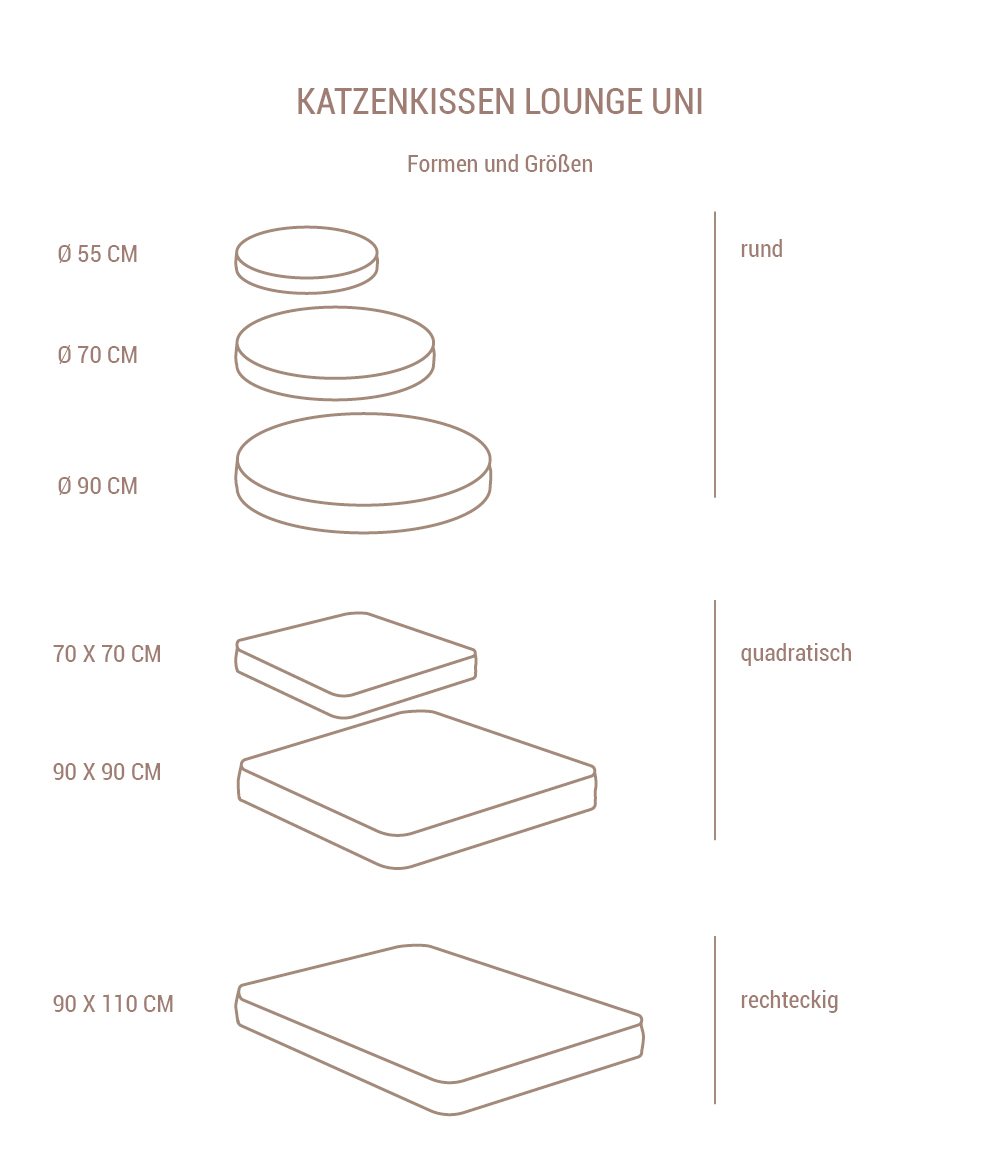 Ergonomisches Katzenkissen lounge-uni