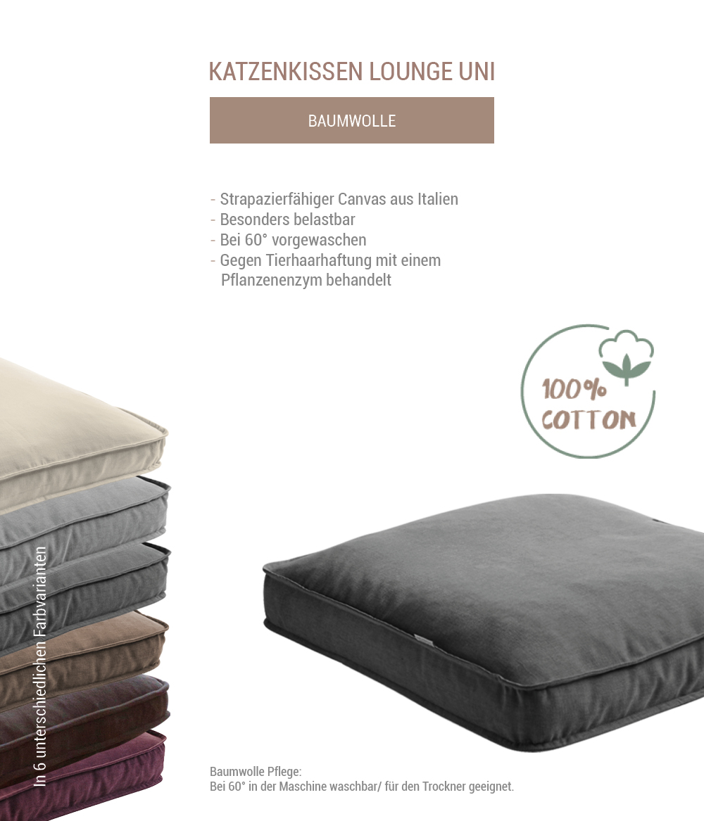 Ergonomisches Katzenkissen lounge-uni